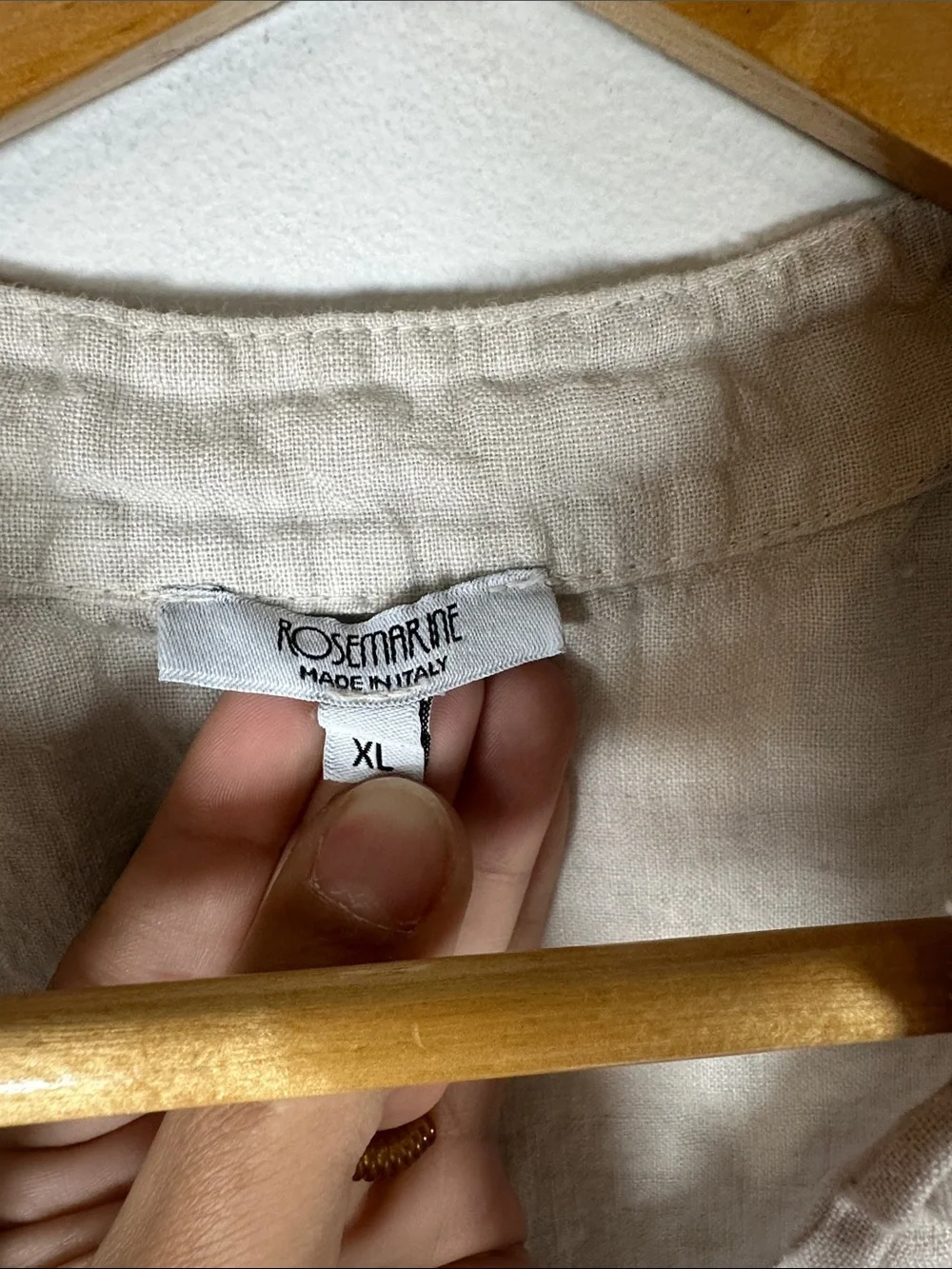 ✨ Rosemarine Italian 100% Linen Sleeveless Pintuck Eyelet Hem Dress Women's XL✨ - Picture 7 of 12